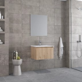 Royal Bath Sevilla 60 Walnut 2 - Έπιπλο Μπάνιου Με Νιπτήρα &amp; Καθρέπτη