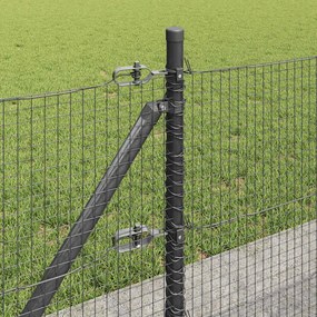 vidaXL 25 x 0,4 m PVC-Επικαλυμμένο Ατσάλι Γκρι Δίχτυ