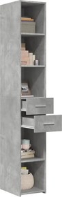 vidaXL Ντουλάπι Γκρι Σκυροδέματος 30x42,5x185 εκ. Επεξεργασμένο Ξύλο