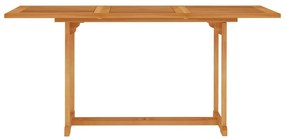 vidaXL Τραπέζι Κήπου 150 x 90 x 75 εκ. από Μασίφ Ξύλο Teak