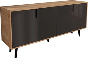 Κονσόλα Sapphire Δρυς / Ανθρακί FLEFLER 180x45x80