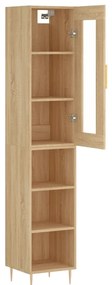 vidaXL Μπουφές Sonoma δρυς 34,5 x 34 x 180 εκ. από Επεξεργασμένο Ξύλο