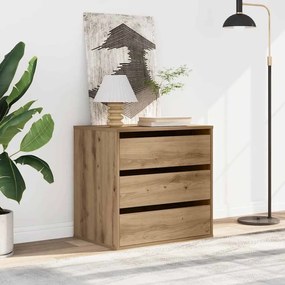 vidaXL Συρταριέρα Γωνιακή Αρτισιανή Δρυς 60x41x58 εκ. Επεξεργ. Ξύλο