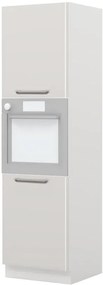 Επιδαπέδιο ντουλάπι φούρνου ψηλό Modena K21-60-2KR-Λευκό - Γκρι ανοιχτό - 60.00Χ60.00Χ216.00cm