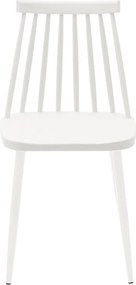 Καρέκλα Aurora pakoworld pp λευκό-πόδι λευκό 42x46x79εκ