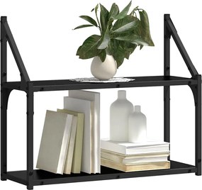 vidaXL Ράφι Τοίχου Μαύρη δρυς 60 x 21 x 51 cm Επεξεργασμένο ξύλο