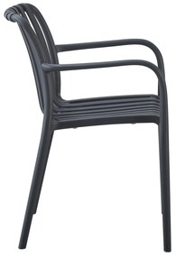 Καρέκλα - Πολυθρόνα TIPPY C5940.10 Σκούρο Γκρί Πολυπροπυλενίου 55x55x81Υεκ. 55x55x81 εκ.