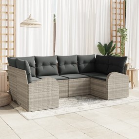vidaXL Σετ Καναπέ Κήπου 6 pcs Ανοιχτό γκρι και Σκοτεινό γκρι