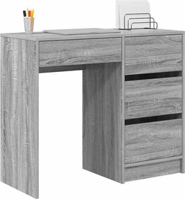vidaXL Γραφείο Γκρίζο Σονομα 90 x 37,5 x 75 cm Επεξεργασμένο Ξύλο