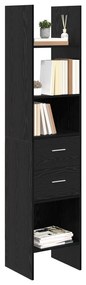 vidaXL Βιβλιοθήκη Μαύρη δρυς 40 x 35 x 180 εκ. Επεξεργασμένο ξύλο