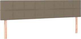 vidaXL Κρεβάτι Boxspring με Στρώμα Taupe 180x200 εκ. Υφασμάτινο