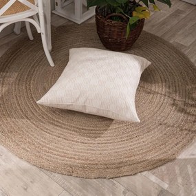 Μαξιλάρι Διακοσμητικό (Με Γέμιση) Teramo 01 Ecru Teoran 65Χ65 Cotton-Polyester
