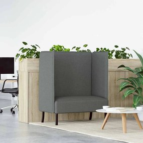 vidaXL Σαφίνα Υψηλής Πλάτης Σκούρο Γκρι 109x56x121 εκ. Υφάσματος