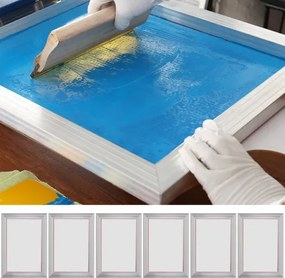 VEVOR Screen Printing Kit Silk Screen Printing Frame 10x14in 156 Count Mesh 6pcs