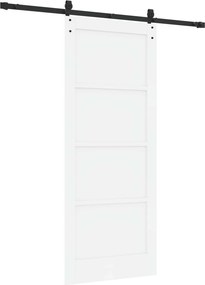 vidaXL Συρόμενη Πόρτα ORKDAL Λευκό και Μαύρο 83 x 202 εκ.