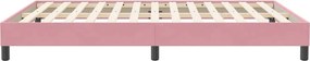 vidaXL Box Spring κρεβάτι χωρίς στρώμα ροζ 160x210 cm Βελούδινο