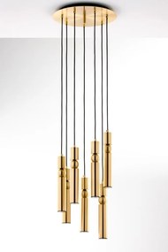 Κρεμαστό Φωτιστικό Alas Φ37cm 7xGU10 Χρυσό