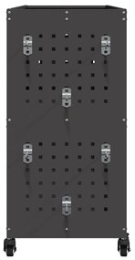 vidaXL Καρότσι εργαλείων με ράφι Μαύρο 75 x 35 x 73 εκ. Κρύα χάλυβας