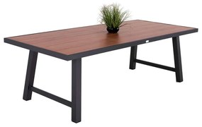Τραπέζι Gobar HM6060.03 Με Επιφάνεια Απομίμησης Ξύλου 240x105x75cm Anthracite