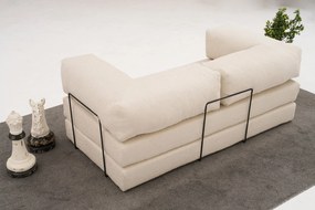 Τριθέσιος Καναπές Comfort - Χρώμα Cream - 190x95x75εκ