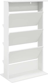 vidaXL Ράφι Περιοδικών Λευκό 70 x 41 x 126 εκ. Επεξεργασμένο Ξύλο