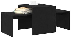 vidaXL Ένθετα τραπέζια Μαύρη δρυς 100 x 48 x 40 εκ Επεξεργασμένο ξύλο