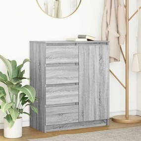 Συρταριέρα με Συρτάρια Γκρι Sonoma 71x35x84 εκ. από Επεξ. Ξύλο - Γκρι