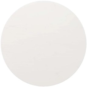 vidaXL Επιφάνεια Τραπεζιού Στρογγυλή Λευκή Ø80x3 εκ. Μασίφ Ξύλο Πεύκου