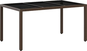 vidaXL Σετ Εξωτερικής Τραπέζης 5 pcs Καφέ και Κρέμα Λευκό