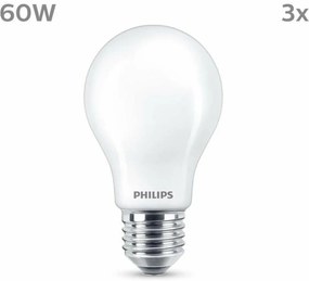 Λάμπα LED Philips A60 E27 Θερμό Λευκό E 7 W 60 W E27 806 lm 3 Μονάδες (2700 K)