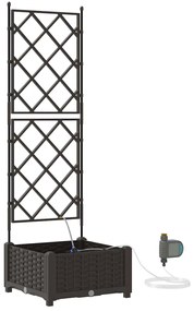 vidaXL Ζαρντινιέρες κήπου Καφέ 40 x 40 x 126 cm Ατσάλι