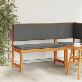 vidaXL πάγκος κήπου  με μαξιλάρια 100x50x91 εκ. από μασίφ ξύλο ακακίας