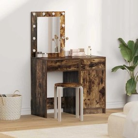 vidaXL Τραπέζι περιποίησης με συρτάρι 2 pcs Καφέ 50 x 41 x 135 εκ