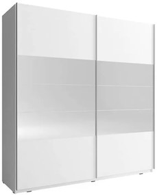 Lh-homefurniture Ντουλάπα Συρόμενη Mika-1 Χρώμα Λευκό  200x214x63 cm 24112-MK1w-200