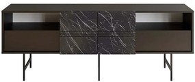 Έπιπλο Τηλεόρασης Derin 788DEC4012 180x37,1x64,7cm Marble Effect Black