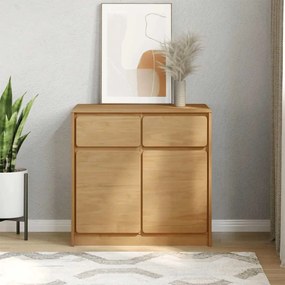 vidaXL Ντουλάπι SAUDA Δρυς 80x43x75,5 εκ. από Μασίφ Ξύλο Πεύκου