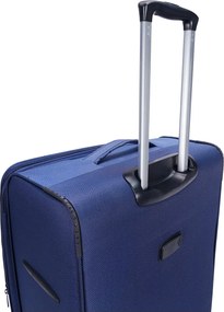 Stewehome μεγάλη βαλίτσα από ύφασμα Μπλε σκούρο 78x46x33 cm