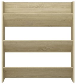 vidaXL Παπουτσοθήκες Τοίχου 2 τεμ. Sonoma Δρυς 80x18x90εκ. Μοριοσανίδα
