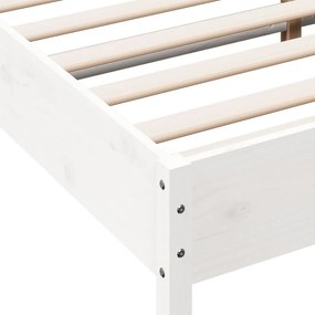 vidaXL Σκελετός Κρεβ. Χωρίς Στρώμα Λευκό 200x200 εκ Μασίφ Πεύκο