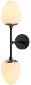 Φωτιστικό Τοίχου - Απλίκα Camflo 942FLG1264 12x23x56cm 2xE14 40W Black Opviq