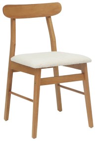 vidaXL Καρέκλα τραπεζαρίας 2 pcs Φυσικό και Ανοιχτό