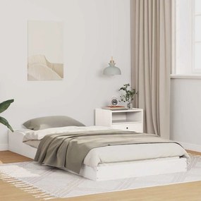 vidaXL Σκελετός Κρεβατιού Λευκό 90 x 220 cm Στερεά ξυλεία πεύκου