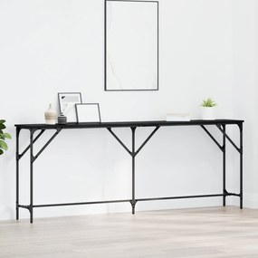 vidaXL Κονσόλα Μαύρη Δρυς 200x29x75 εκ. Επεξεργασμένο Ξύλο