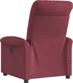 vidaXL Πολυθρόνα Μασάζ Ανακλινόμενη Μπορντό Υφασμάτινη