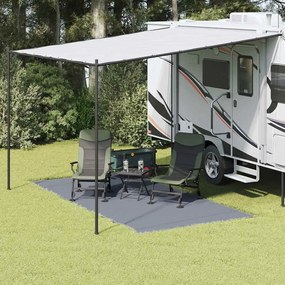 vidaXL Χαλκάκι Σκηνής Μπλε και Γκρι 400 x 200 cm Πολυαιθυλένιο