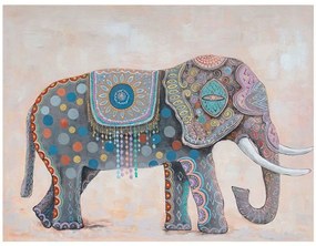 Πίνακας Καμβάς Pal Elephant  021640 100x3,5x76cm Multi Οριζόντιοι Wood, Canvas