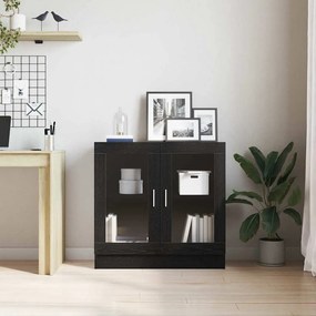 vidaXL Βιβλιοθήκη Μαύρη Οξυά 82,5 x 30,5 x 80 cm Επεξεργασμένο ξύλο