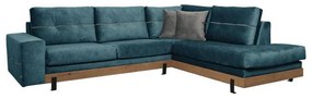 Γωνιακός Καναπές Murcia Δεξιά Γωνία Navy Blue - Σκούρο Γκρί 280x220x95 εκ. 280x220x95 εκ.