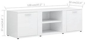 ΈΠΙΠΛΟ ΤΗΛΕΟΡΑΣΗΣ ΓΥΑΛΙΣΤΕΡΟ ΛΕΥΚΟ 120X34X37 ΕΚ. ΜΟΡΙΟΣΑΝΙΔΑ 801167