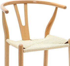 Σκαμπό μπαρ Sandra pakoworld ξύλο-σχοινί φυσικό